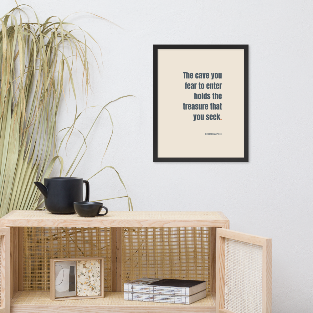 Framed matte paper quote prints