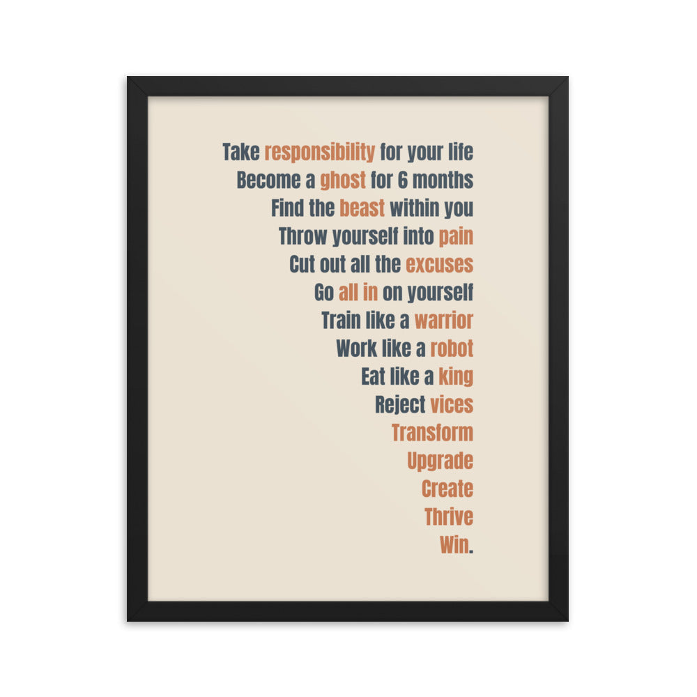 motivational wall art framed