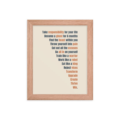 motivational wall art framed