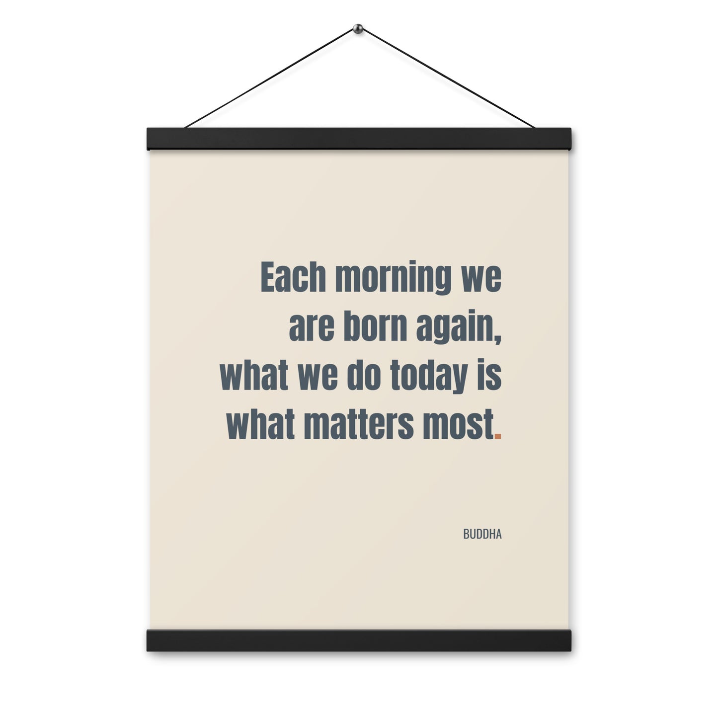 Each morning we are born again. What we do today is what matters most.