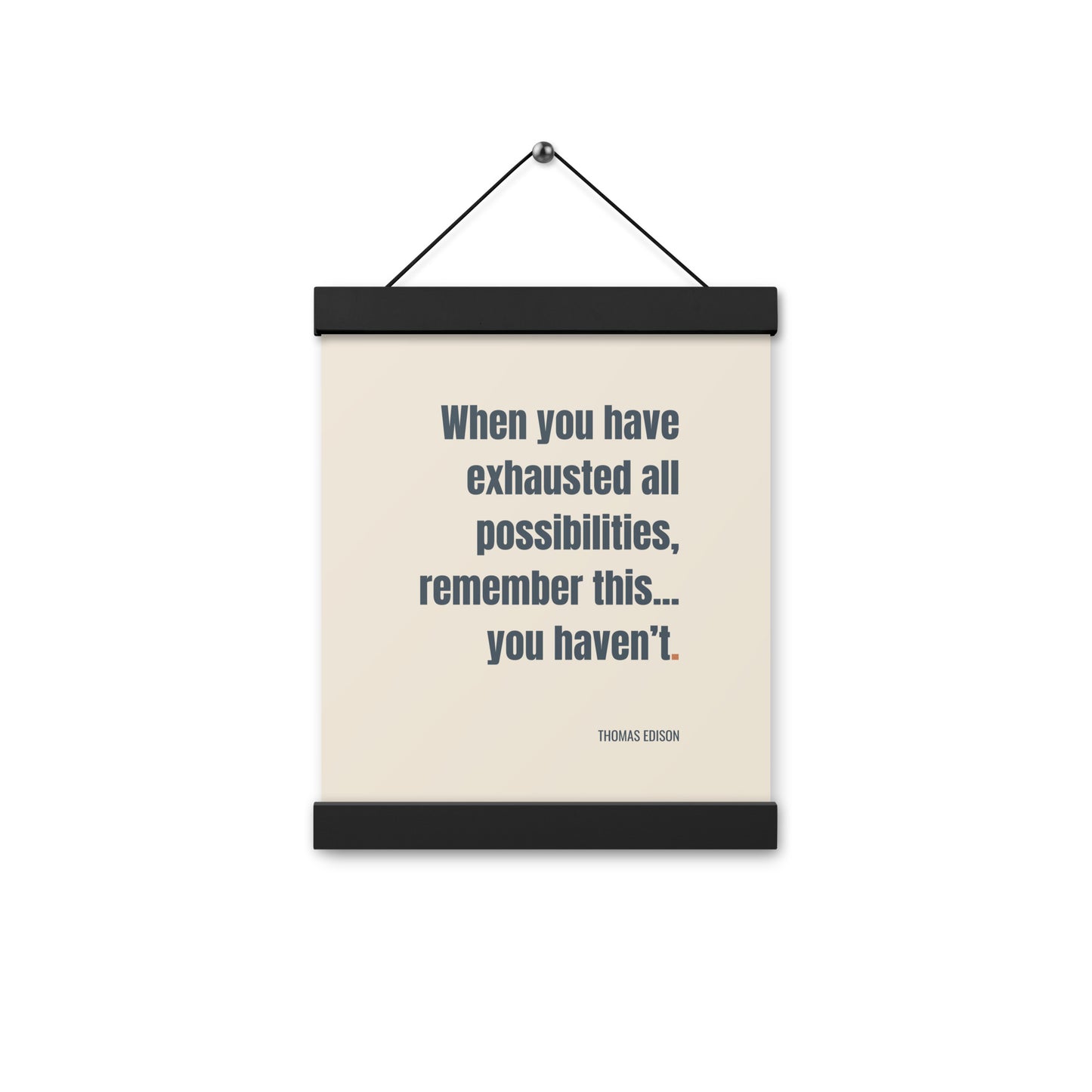 motivational wall art with hanger